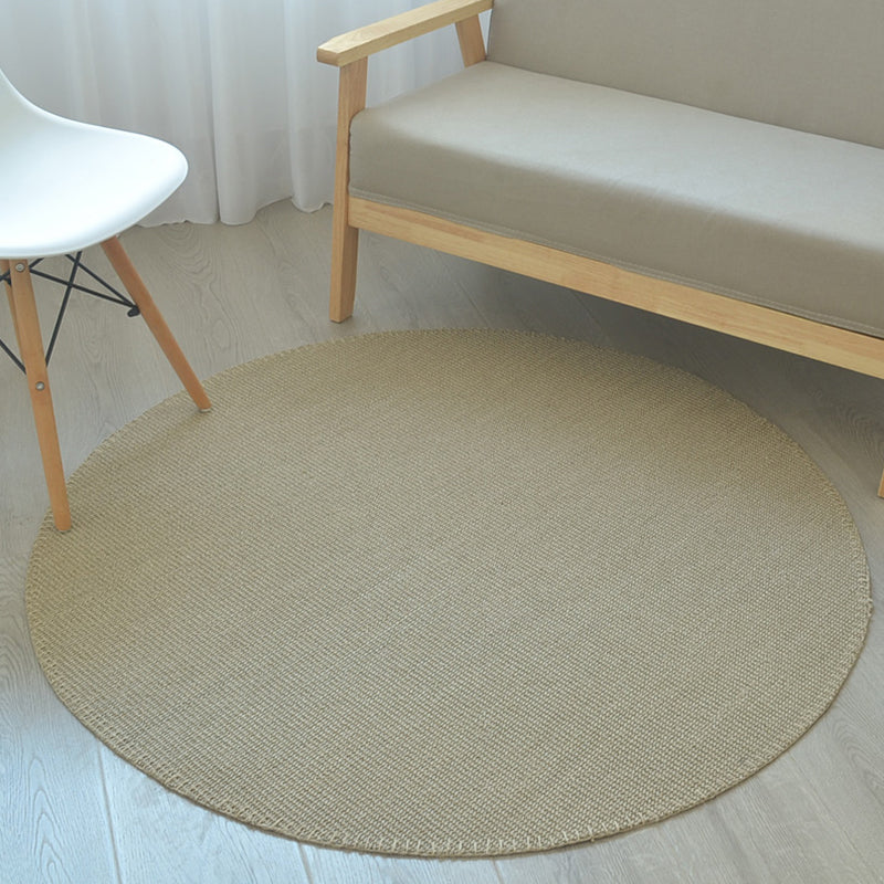 Multi-Color Simple Rug Sisal Solid Color Carpet Non-Slip Backing Stain-Resistant Indoor Rug for Bedroom Cream Gray Clearhalo 'Area Rug' 'Rug' 2256498