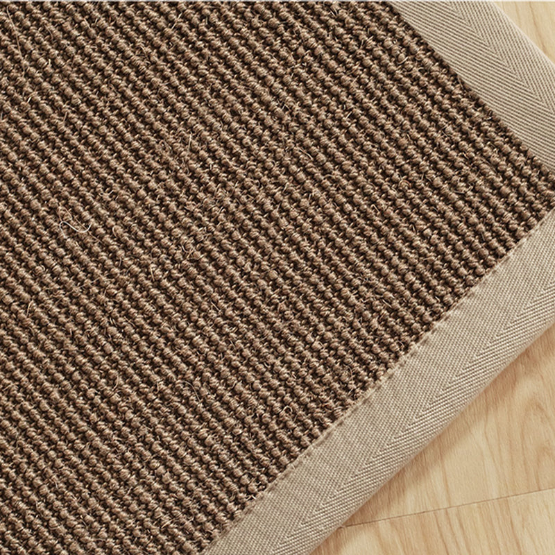 Country Living Room Rug Multi Color Plain Area Carpet Sisal Anti-Slip Backing Machine Washable Rug Dark Camel Clearhalo 'Area Rug' 'Rug' 2256522
