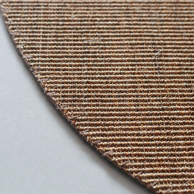 Country Living Room Rug Multi Color Plain Area Carpet Sisal Anti-Slip Backing Machine Washable Rug Khaki Clearhalo 'Area Rug' 'Rug' 2256527