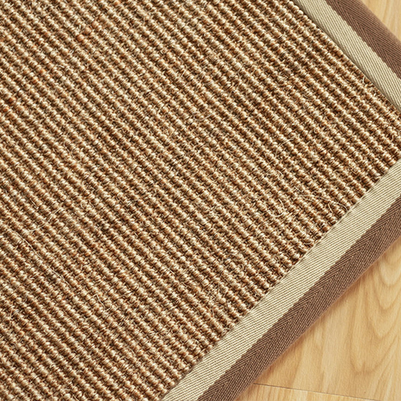 Multi Colored Bedroom Rug Lodge Solid Color Indoor Rug Sisal Anti-Slip Backing Washable Environmental Carpet Tan Clearhalo 'Area Rug' 'Rug' 2256535
