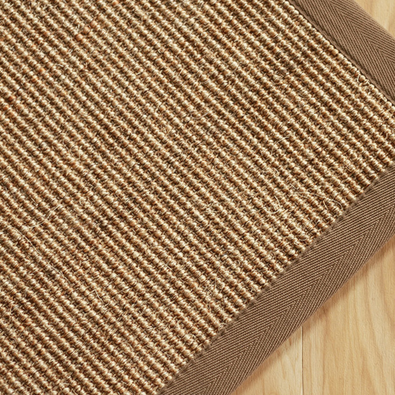 Multi Colored Bedroom Rug Lodge Solid Color Indoor Rug Sisal Anti-Slip Backing Washable Environmental Carpet Light Coffee Clearhalo 'Area Rug' 'Rug' 2256536
