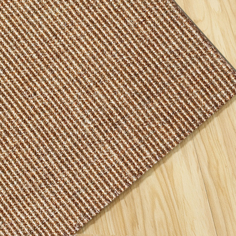 Multi Colored Bedroom Rug Lodge Solid Color Indoor Rug Sisal Anti-Slip Backing Washable Environmental Carpet Brown 3'11" x 5'7" Clearhalo 'Area Rug' 'Rug' 2256540