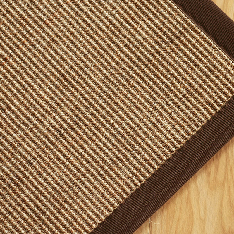 Multi Colored Bedroom Rug Lodge Solid Color Indoor Rug Sisal Anti-Slip Backing Washable Environmental Carpet Brown Clearhalo 'Area Rug' 'Rug' 2256541