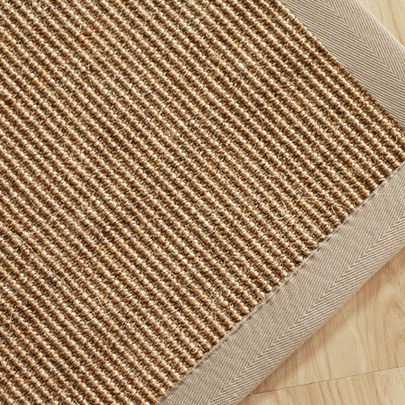 Multi Colored Bedroom Rug Lodge Solid Color Indoor Rug Sisal Anti-Slip Backing Washable Environmental Carpet Camel Clearhalo 'Area Rug' 'Rug' 2256542