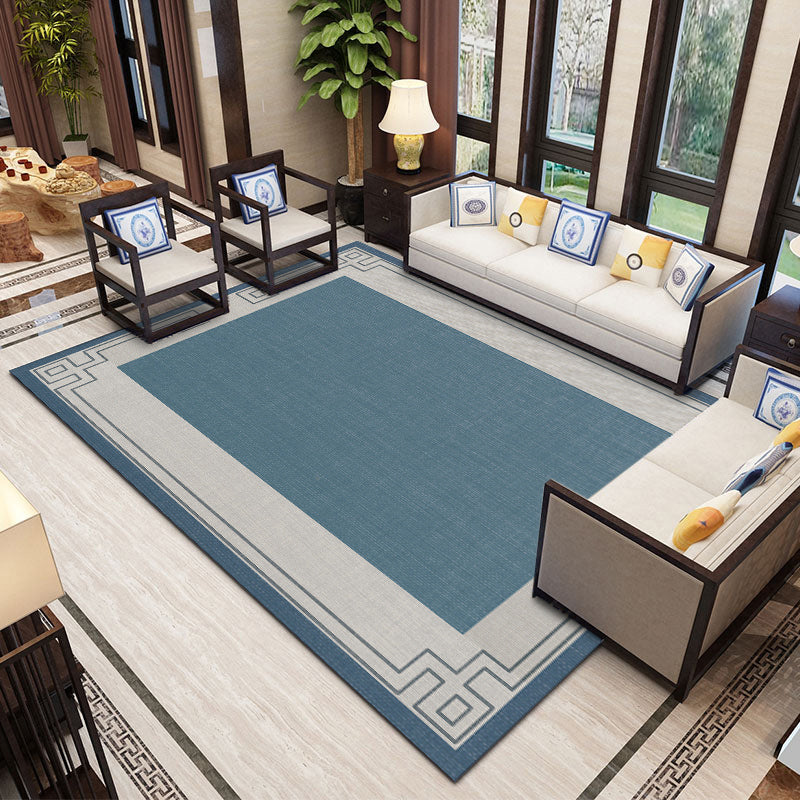 Minimalist Oriental Rug Multicolor Patterned Rug Anti-Slip Backing Pet-Friendly Washable Rug for Drawing Room Gray Blue Clearhalo 'Area Rug' 'Rug' 2256616