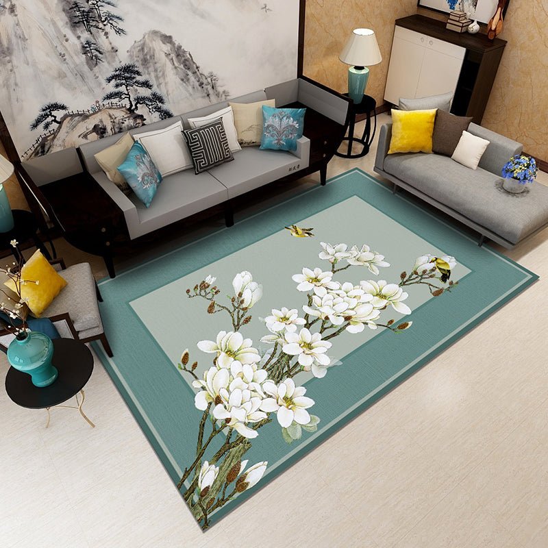 Minimalist Oriental Rug Multicolor Patterned Rug Anti-Slip Backing Pet-Friendly Washable Rug for Drawing Room White Clearhalo 'Area Rug' 'Rug' 2256624