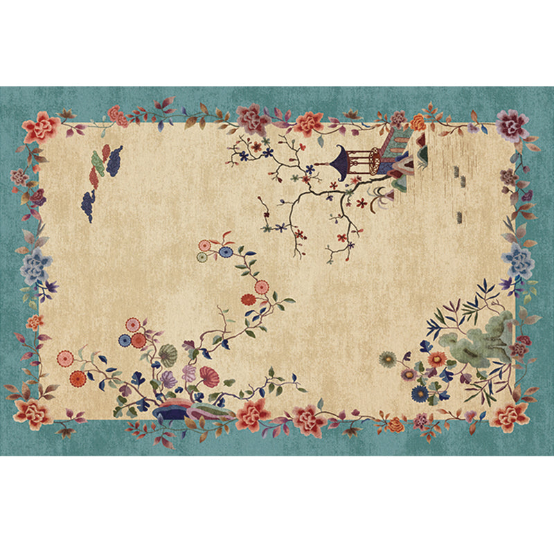 Nostalgic Chinese Style Rug Multi Color Landscape Print Carpet Non-Slip Stain Resistant Machine Washable Rug for Decor Beige Clearhalo 'Area Rug' 'Rug' 2256676