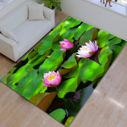 Aesthetics 3D Graphic Print Rug Multicolor Chinoiserie Rug Polypropylene Pet-Friendly Washable Anti-Slip Backing Rug for Parlor Green Clearhalo 'Area Rug' 'Rug' 2256707