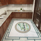 Classical Printed Rug Multi Color Oriental Rug PU Leather Stain Resistant Easy Care Anti-Slip Rug for Kitchen Green Clearhalo 'Area Rug' 'Rug' 2256774