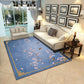 Pastoral Multicolor Chinese Rug Synthetics Flower Carpet Anti-Slip Backing Pet-Friendly Machine Wash Rug for Drawing Room Dark Blue Clearhalo 'Area Rug' 'Rug' 2256839