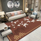 Multi-Colored Drawing Room Rug Oriental Flower Rug Polypropylene Machine Washable Non-Slip Backing Pet-Friendly Rug Dark Red Clearhalo 'Area Rug' 'Rug' 2256848