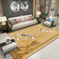Multi-Colored Drawing Room Rug Oriental Flower Rug Polypropylene Machine Washable Non-Slip Backing Pet-Friendly Rug Yellow Clearhalo 'Area Rug' 'Rug' 2256853