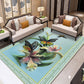 Multicolor Flower Printing Rug Synthetics Asian Rug Pet-Friendly Machine Wash Anti-Slip Backing Rug for Home Decoration Lake Green Clearhalo 'Area Rug' 'Rug' 2256866