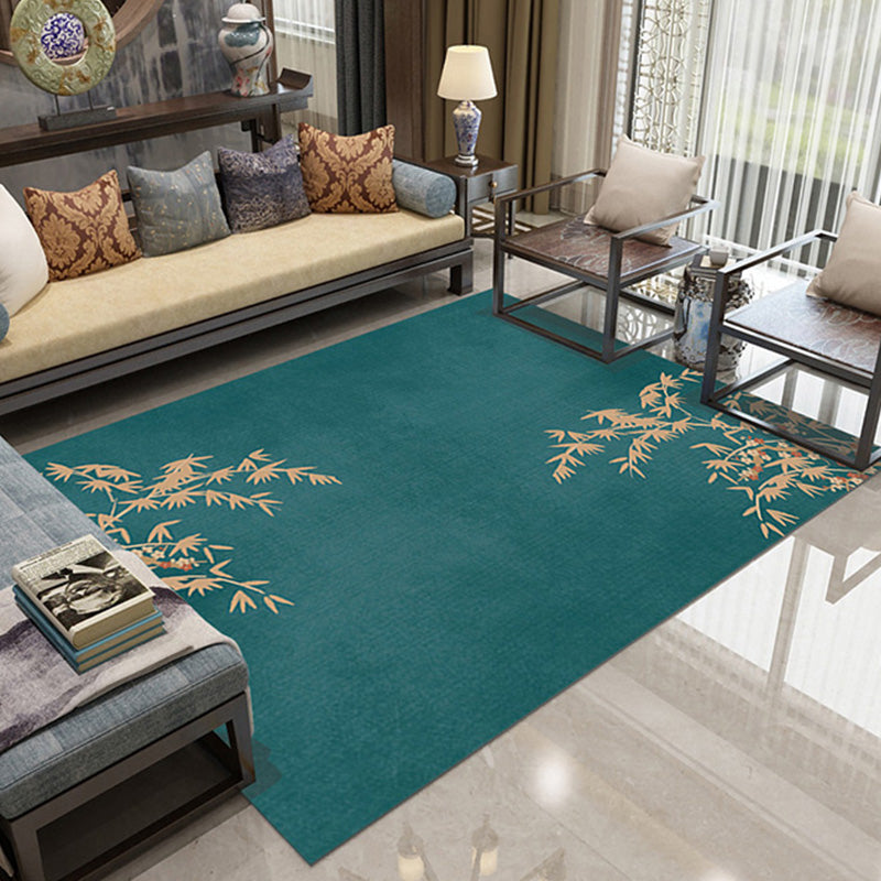 Vintage Print Rug Multi-Color Oriental Carpet Polypropylene Stain Resistant Non-Slip Washable Rug for Sitting Room Aqua Clearhalo 'Area Rug' 'Rug' 2256882