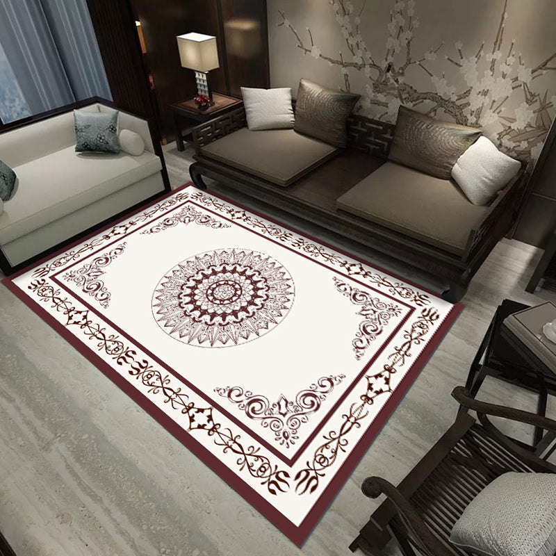 Chinese Printed Indoor Rug Multicolor Synthetics Carpet Stain Resistant Pet-Friendly Anti-Slip Rug for Living Room Coffee Clearhalo 'Area Rug' 'Rug' 2256974