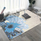 Oriental Home Rug Multi Colored Ink Painting Flower Rug Polyester Washable Non-Slip Pet-Friendly Rug Light Blue Clearhalo 'Area Rug' 'Rug' 2257029