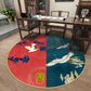 Asian Print Rug Multicolor Polypropylene Rug Pet-Friendly Machine Washable Anti-Slip Area Rug for Bedroom Dark Green Clearhalo 'Area Rug' 'Rug' 2257034