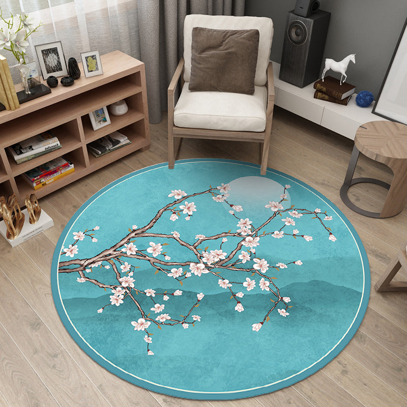 Majestic Oriental Rug Multi Colored Print Carpet Pet-Friendly Non-Slip Backing Rug for Study Room Aqua Clearhalo 'Area Rug' 'Rug' 2257129