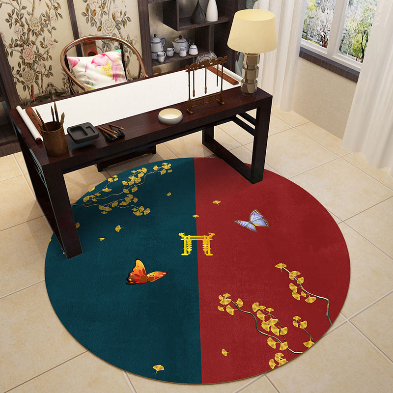Majestic Oriental Rug Multi Colored Print Carpet Pet-Friendly Non-Slip Backing Rug for Study Room Green-Red Clearhalo 'Area Rug' 'Rug' 2257136