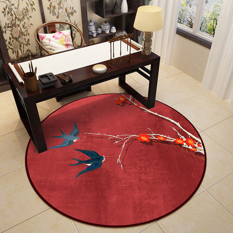 Majestic Oriental Rug Multi Colored Print Carpet Pet-Friendly Non-Slip Backing Rug for Study Room Crimson Clearhalo 'Area Rug' 'Rug' 2257140