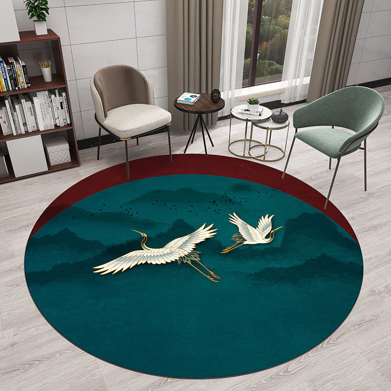 Majestic Oriental Rug Multi Colored Print Carpet Pet-Friendly Non-Slip Backing Rug for Study Room Blackish Green Clearhalo 'Area Rug' 'Rug' 2257141