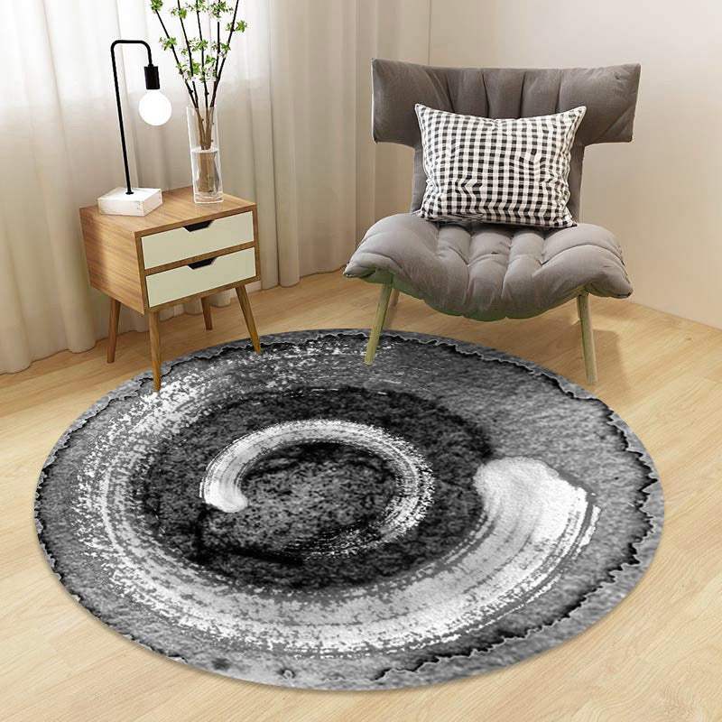 Chinoiserie Floral Rug Multi-Color Polypropylene Carpet Pet-Friendly Anti-Slip Backing Stain Resistant Rug for Drawing Room Smoke Gray Clearhalo 'Area Rug' 'Rug' 2257156