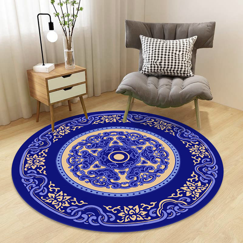 Chinoiserie Floral Rug Multi-Color Polypropylene Carpet Pet-Friendly Anti-Slip Backing Stain Resistant Rug for Drawing Room Blue Clearhalo 'Area Rug' 'Rug' 2257160