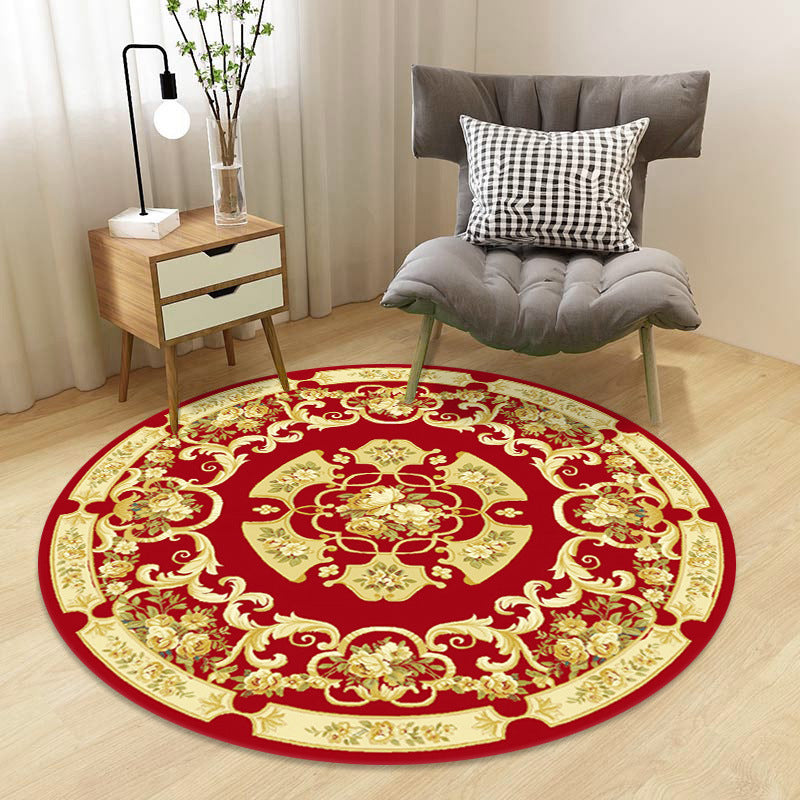 Chinoiserie Floral Rug Multi-Color Polypropylene Carpet Pet-Friendly Anti-Slip Backing Stain Resistant Rug for Drawing Room Yellow Clearhalo 'Area Rug' 'Rug' 2257164