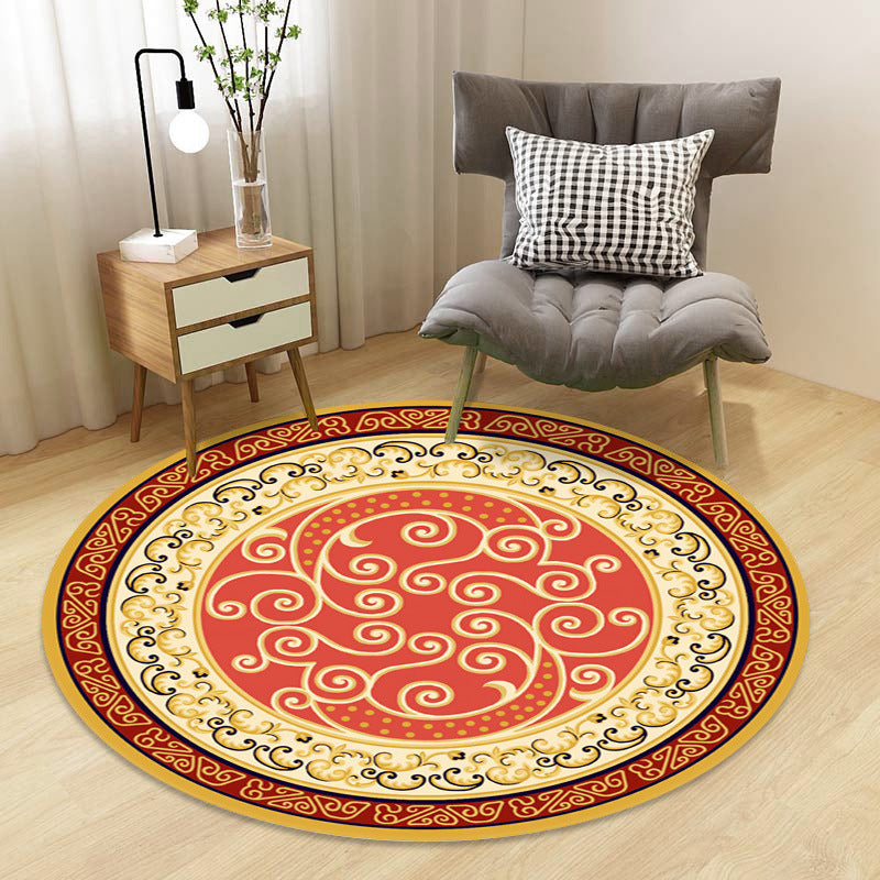 Chinoiserie Floral Rug Multi-Color Polypropylene Carpet Pet-Friendly Anti-Slip Backing Stain Resistant Rug for Drawing Room Beige Clearhalo 'Area Rug' 'Rug' 2257166