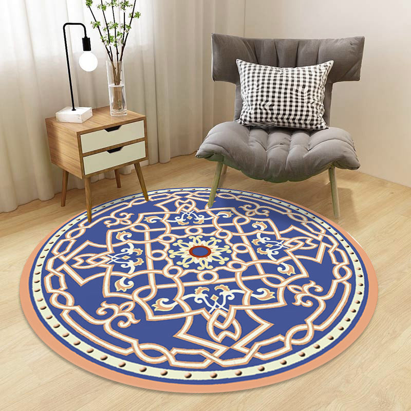 Chinoiserie Floral Rug Multi-Color Polypropylene Carpet Pet-Friendly Anti-Slip Backing Stain Resistant Rug for Drawing Room Light Blue Clearhalo 'Area Rug' 'Rug' 2257167