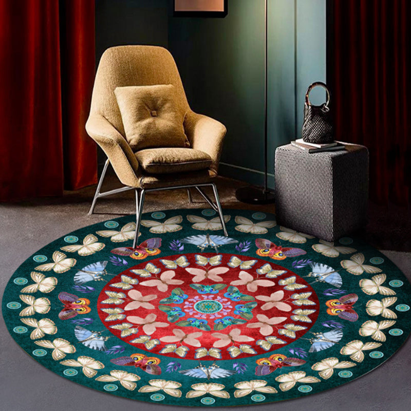 Classical Flower and Bird Rug Multicolor Chinese Rug Synthetics Anti-Slip Backing Stain Resistant Rug for Deco Clearhalo 'Area Rug' 'Rug' 2257175