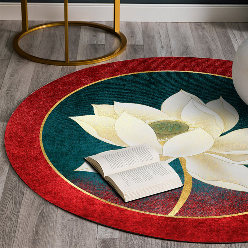 Enchanting Multicolor Flower Print Rug Polyester Asian Rug Anti-Slip Pet-Friendly Stain Resistant Rug for Home Clearhalo 'Area Rug' 'Rug' 2257192
