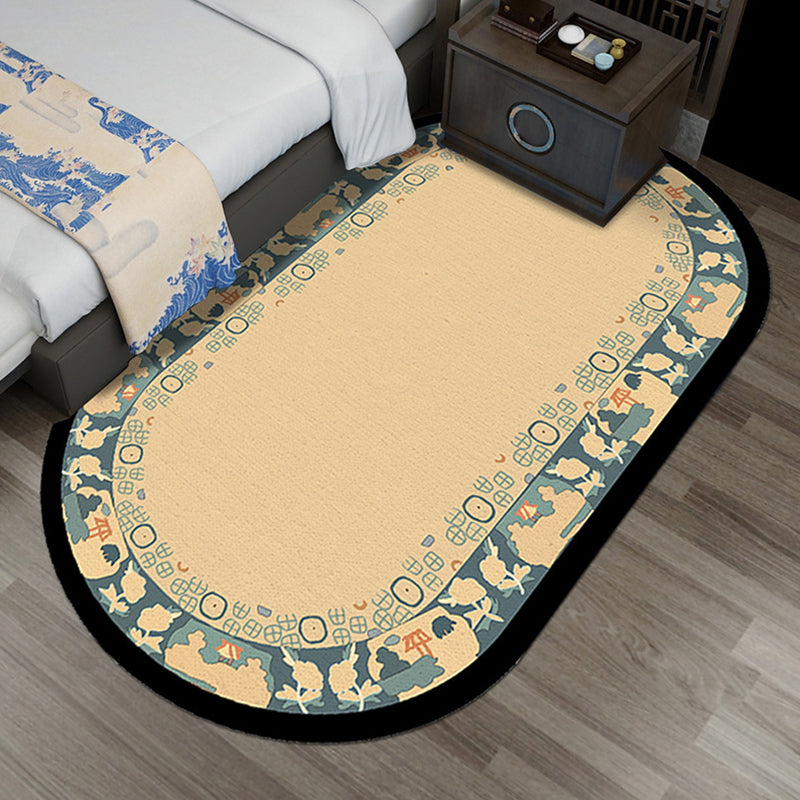 Multi-Color Chinoiserie Rug Synthetics Flower and Bird Print Rug Non-Slip Backing Pet-Friendly Rug for Bedroom Beige Clearhalo 'Area Rug' 'Rug' 2257218