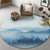 Chinese Landscape Print Rug Multicolor Polypropylene Carpet Anti-Slip Backing Stain Resistant Pet-Friendly Rug for Sitting Room Blue Clearhalo 'Area Rug' 'Rug' 2257235