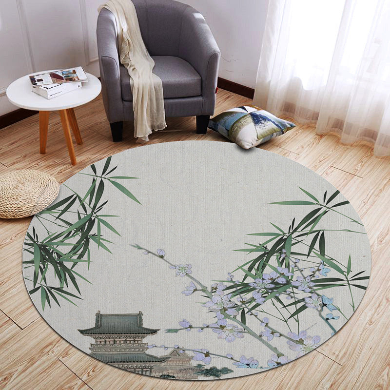 Chinese Landscape Print Rug Multicolor Polypropylene Carpet Anti-Slip Backing Stain Resistant Pet-Friendly Rug for Sitting Room Grey Clearhalo 'Area Rug' 'Rug' 2257252