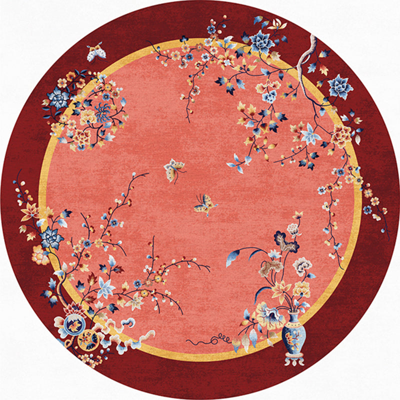 Retro Oriental Rug Multi-Colored Patterned Rug Anti-Slip Backing Machine Wash Pet-Friendly Rug for Drawing Room Red Clearhalo 'Area Rug' 'Rug' 2257272