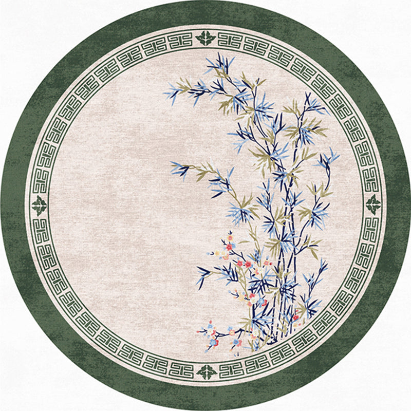 Retro Oriental Rug Multi-Colored Patterned Rug Anti-Slip Backing Machine Wash Pet-Friendly Rug for Drawing Room Green Clearhalo 'Area Rug' 'Rug' 2257279
