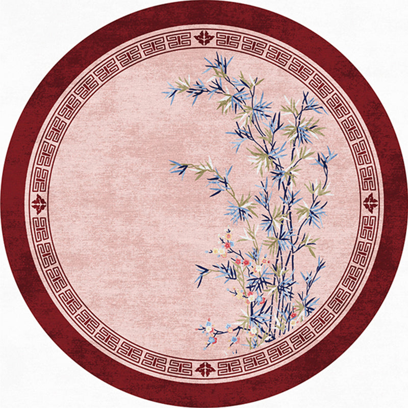 Retro Oriental Rug Multi-Colored Patterned Rug Anti-Slip Backing Machine Wash Pet-Friendly Rug for Drawing Room Pink Clearhalo 'Area Rug' 'Rug' 2257280