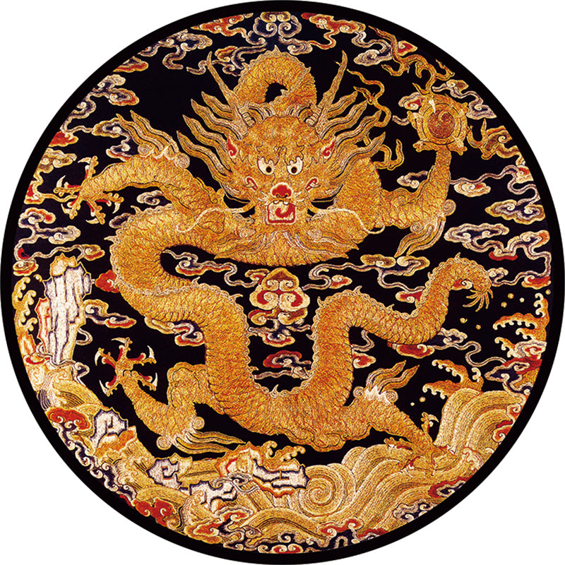 Imperial Chinese Rug Multicolor Print Rug Stain Resistant Washable Non-Slip Backing Indoor Rug for Decoration Gold Clearhalo 'Area Rug' 'Rug' 2257308