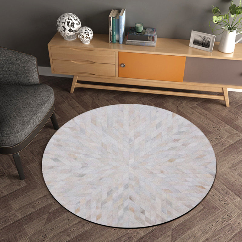 Multicolor Wood Look Geometric Rug Cowhide Modern Rug Stain Resistant Non-Slip Backing Rug for Home Cream Clearhalo 'Area Rug' 'Modern' 'Rugs' Rug' 2257461