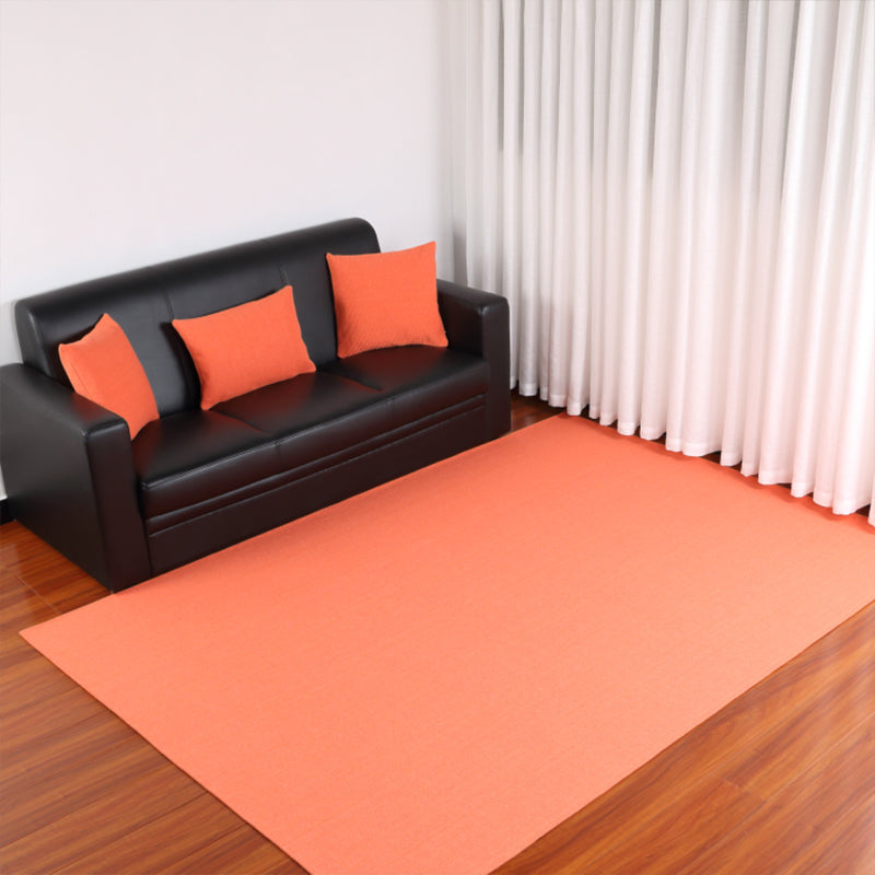 Cottage Plain Woven Rug Multi-Color Flaxen Carpet Pet Friendly Washable Rug for Balcony Orange Clearhalo 'Area Rug' 'Rug' 2257520