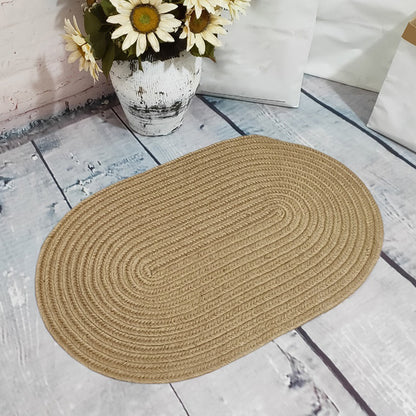 Multi Colored Plain Rug Jute Rustic Rug Environmental Pet Friendly Washable Rug for Bedroom Wood 1'8" x 2'7" Clearhalo 'Area Rug' 'Rug' 2257533