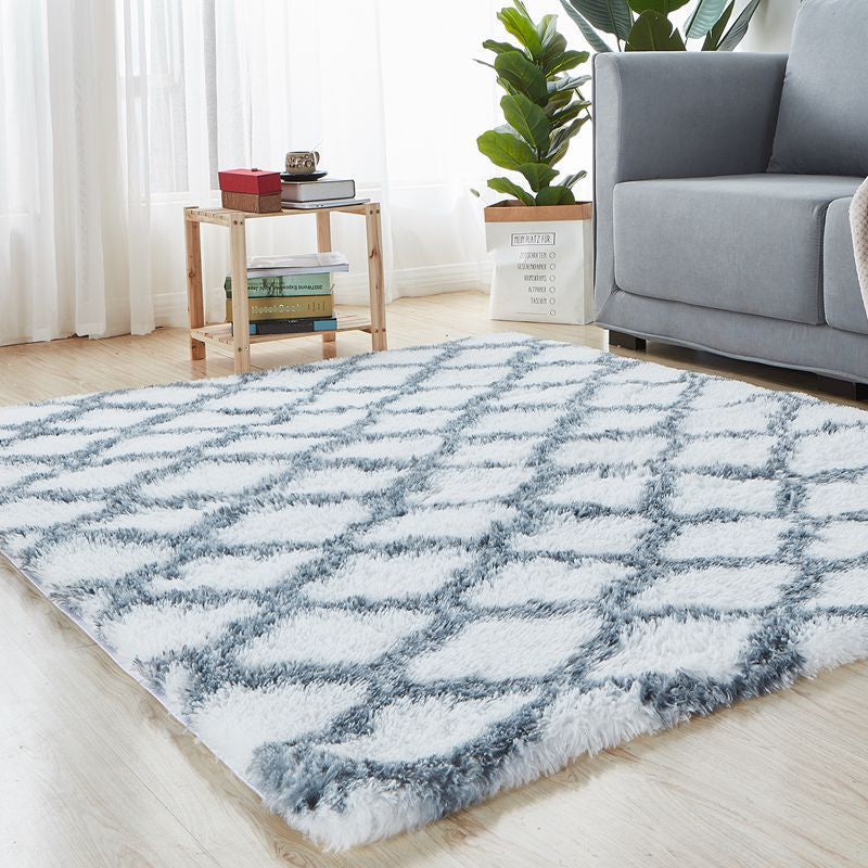 Comfy Trellis Print Rug Multicolor Contemporary Carpet Faux Wool Machine Washable Anti-Slip Backing Pet Friendly Rug for Room Clearhalo 'Area Rug' 'Casual' 'Rugs' Rug' 2257546