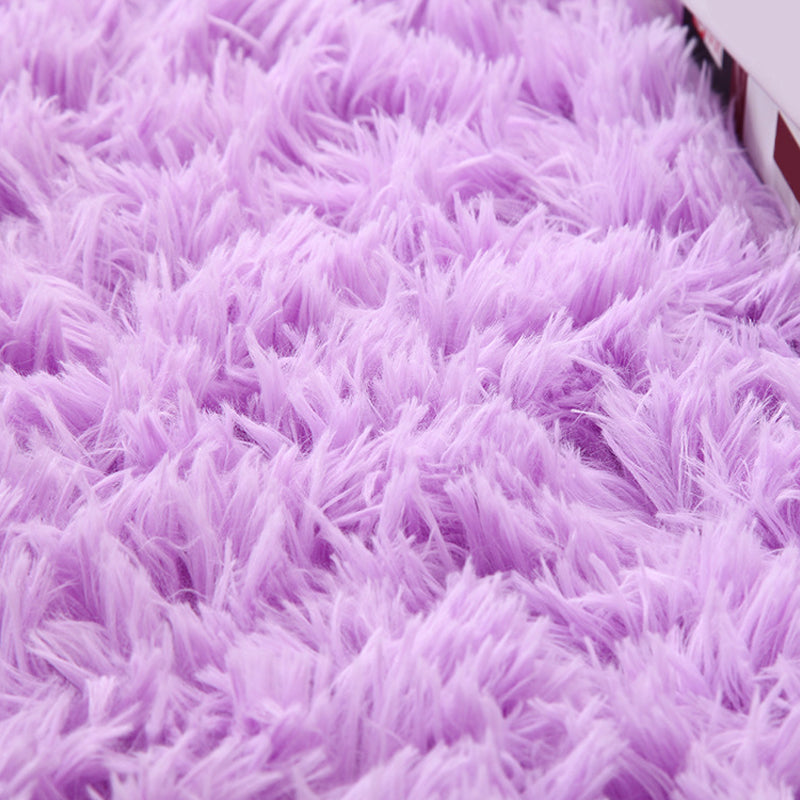 Rug Faux Wool Solid Color Rug Anti-Slip Backing Washable Rug for Home Clearhalo 'Area Rug' 'Casual' 'Rugs' Rug' 2257560