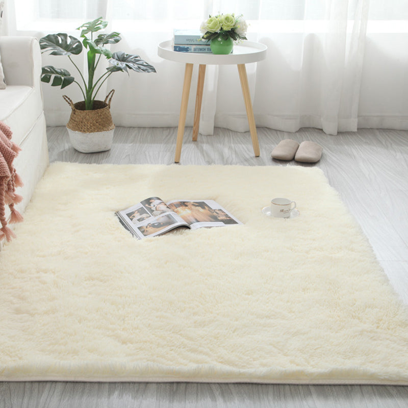 Soft Plain Rug Multicolor Nordic Style Carpet Polypropylene Washable Non-Slip Pet Friendly Rug for Home Beige Clearhalo 'Area Rug' 'Casual' 'Rugs' Rug' 2257599
