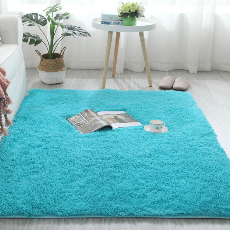 Soft Plain Rug Multicolor Nordic Style Carpet Polypropylene Washable Non-Slip Pet Friendly Rug for Home Sky Blue Clearhalo 'Area Rug' 'Casual' 'Rugs' Rug' 2257600