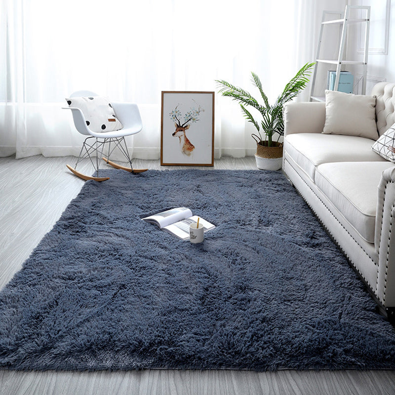 Cozy Nordic Rug Multi-Color Plain Carpet Anti-Slip Backing Rug for Family Room Dark Gray Clearhalo 'Area Rug' 'Casual' 'Rugs' Rug' 2257606
