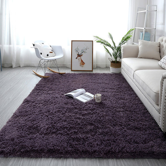 Cozy Nordic Rug Multi-Color Plain Carpet Anti-Slip Backing Rug for Family Room Dark Purple Clearhalo 'Area Rug' 'Casual' 'Rugs' Rug' 2257608