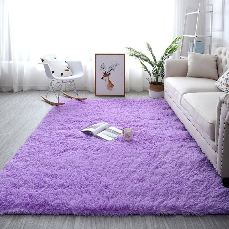 Cozy Nordic Rug Multi-Color Plain Carpet Anti-Slip Backing Rug for Family Room Purple Clearhalo 'Area Rug' 'Casual' 'Rugs' Rug' 2257613