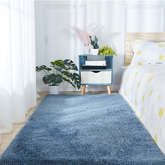 Simplicity Bedroom Area Rug Multi-Colored Plain Rug Shaggy Pet Friendly Anti-Slip Vacuum-Cleaning Rug Clearhalo 'Area Rug' 'Casual' 'Rugs' Rug' 2257619